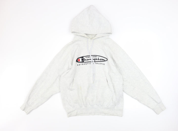 Champion Men's Grey Medium Pullover Hoodie Authentic Athletic Logo