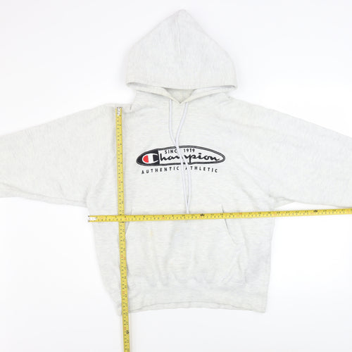 Champion Men's Grey Medium Pullover Hoodie Authentic Athletic Logo