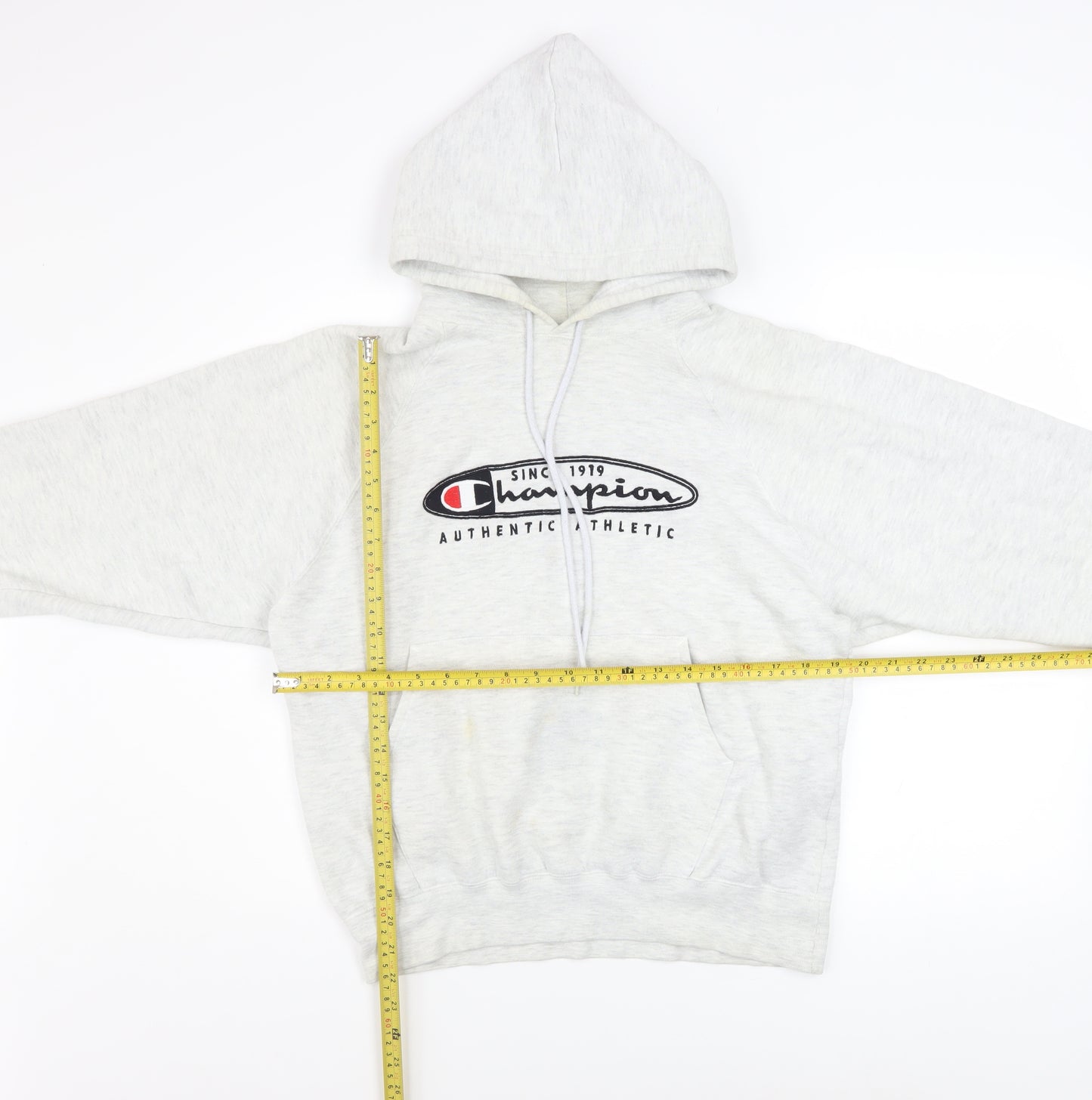 Champion Men's Grey Medium Pullover Hoodie Authentic Athletic Logo