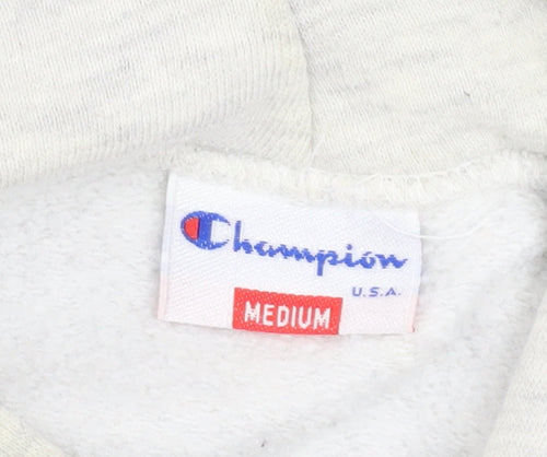 Champion Men's Grey Medium Pullover Hoodie Authentic Athletic Logo