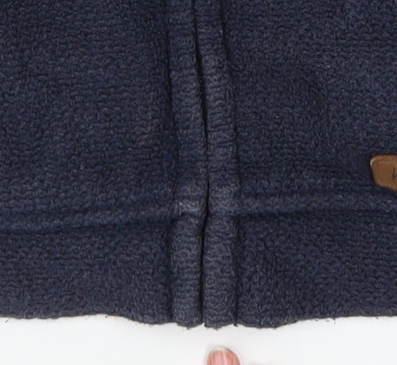 Weird Fish Women’s Navy Full Zip Hooded Sweatshirt Size 8 Cotton Blend
