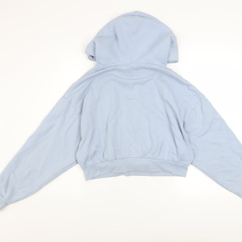 Levi's Women's Blue Pullover Cropped Hoodie Size M Cotton Blend