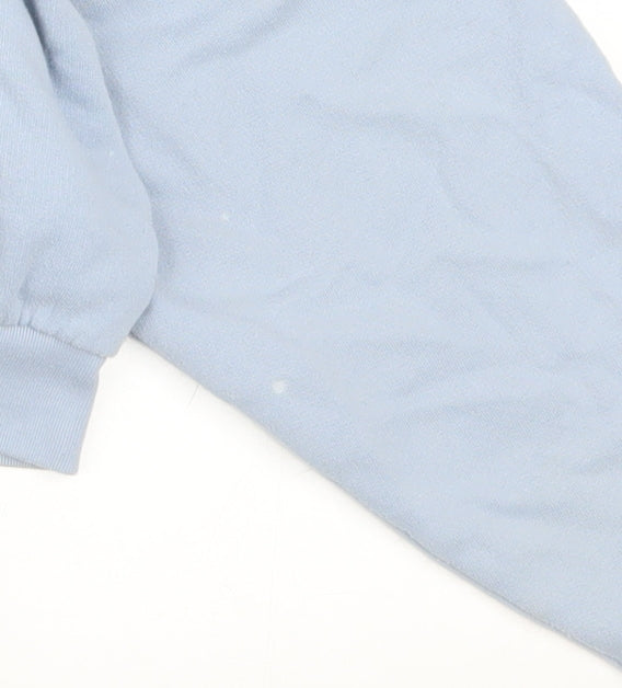 Levi's Women's Blue Pullover Cropped Hoodie Size M Cotton Blend