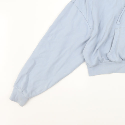 Levi's Women's Blue Pullover Cropped Hoodie Size M Cotton Blend