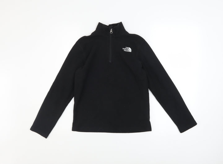 The North Face Boys Black Fleece 1/4 Zip Pullover Sweatshirt Size M