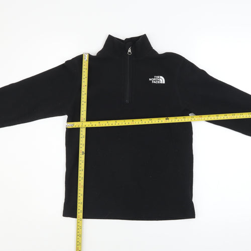 The North Face Boys Black Fleece 1/4 Zip Pullover Sweatshirt Size M