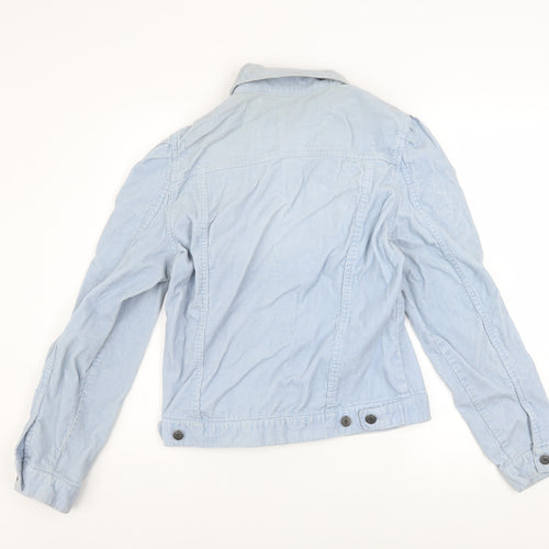 Pilot Women Blue Corduroy Basic Jacket Size 16 Casual Style