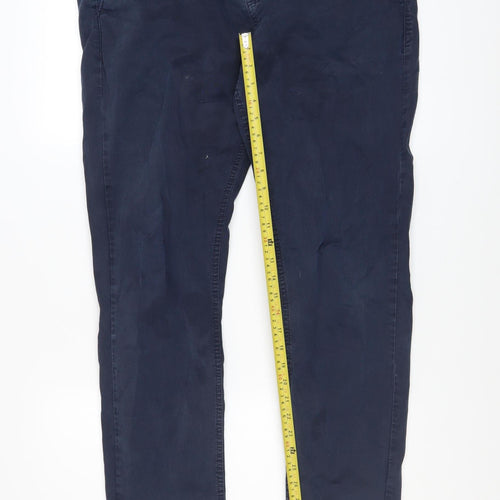 Zara Man Blue Slim Fit Chino Trousers Men's Size L 40x30