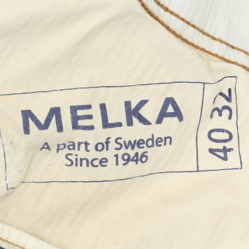 Melka Men’s Blue Straight Fit Jeans 40W 32L Denim Classic Style