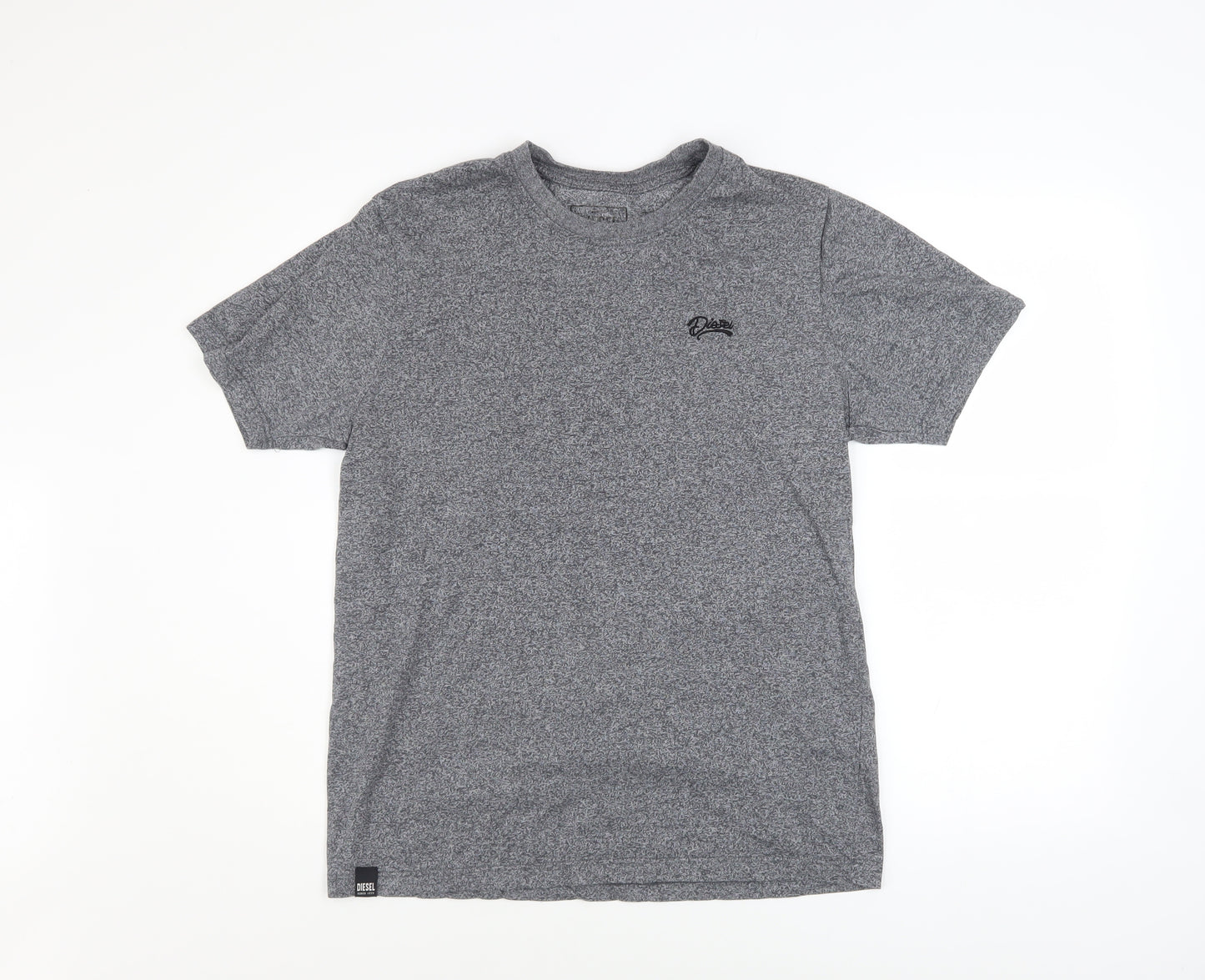 Diesel Men Grey Crew Neck Short Sleeve Jersey T-Shirt Size L