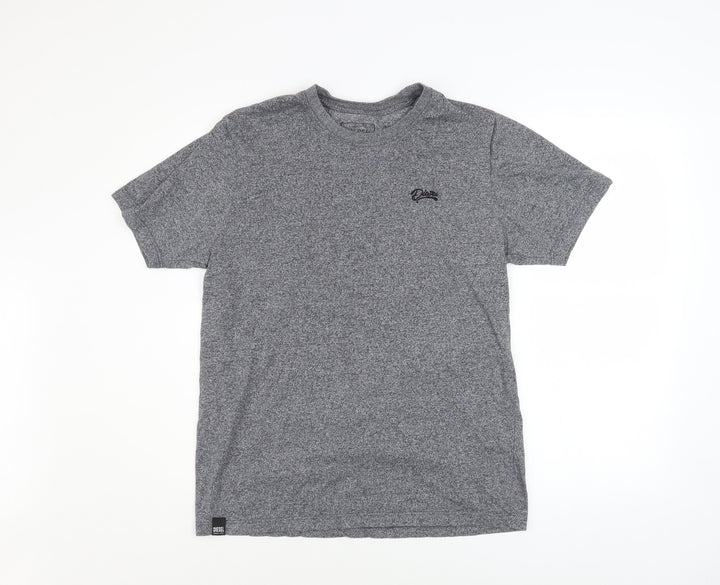 Diesel Men Grey Crew Neck Short Sleeve Jersey T-Shirt Size L