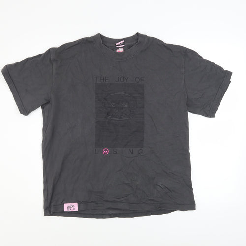 The Losers Club Men’s Black Graphic Crew Neck Cotton T-Shirt Size S