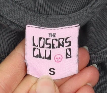 The Losers Club Men’s Black Graphic Crew Neck Cotton T-Shirt Size S