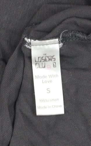 The Losers Club Men’s Black Graphic Crew Neck Cotton T-Shirt Size S