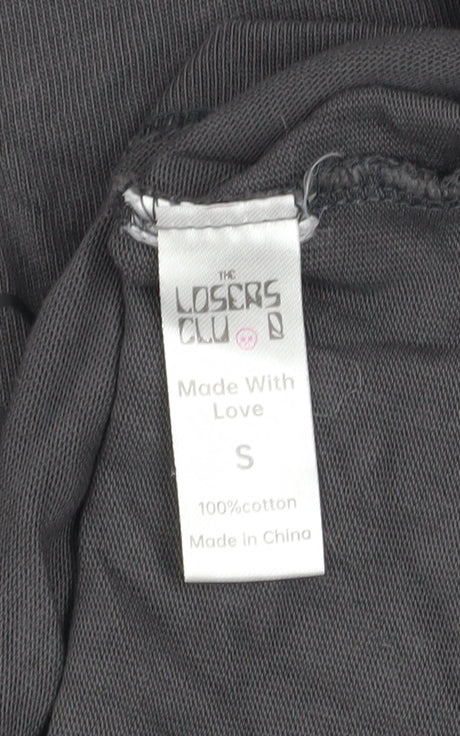 The Losers Club Men’s Black Graphic Crew Neck Cotton T-Shirt Size S