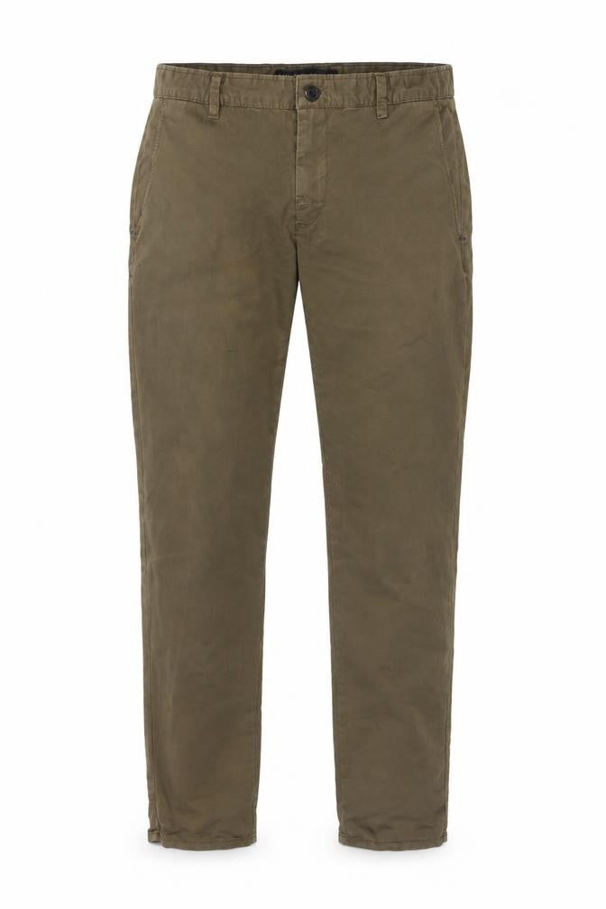Zara Man Brown Chino Trousers Men's Size 34 Regular Cotton Blend