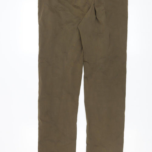 Zara Man Brown Chino Trousers Men's Size 34 Regular Cotton Blend