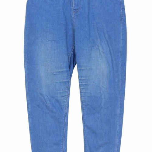 Denim Co. Womens Blue Size 16 Straight Leg Mid Rise Stretch Jeans