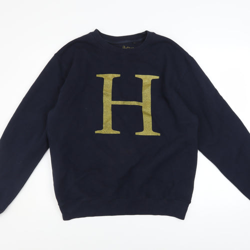 Harry Potter Men’s Blue Large Pullover Sweatshirt with Gold Logo