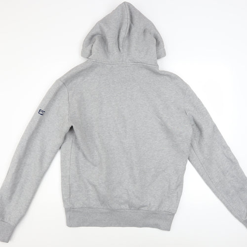 Superdry Mens Grey Pullover Hoodie M Graphic Tiger Embroidered Sweatshirt