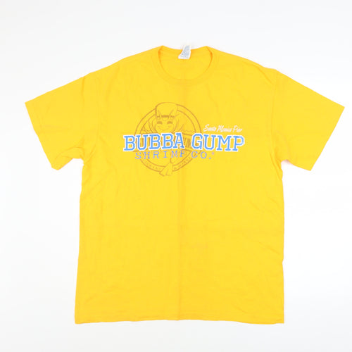 Delta Bubba Gump Yellow Graphic Cotton Men’s L T-Shirt