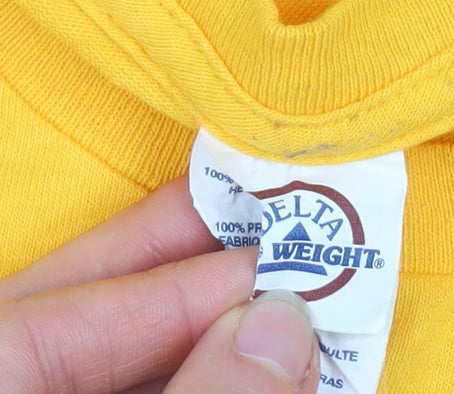 Delta Bubba Gump Yellow Graphic Cotton Men’s L T-Shirt