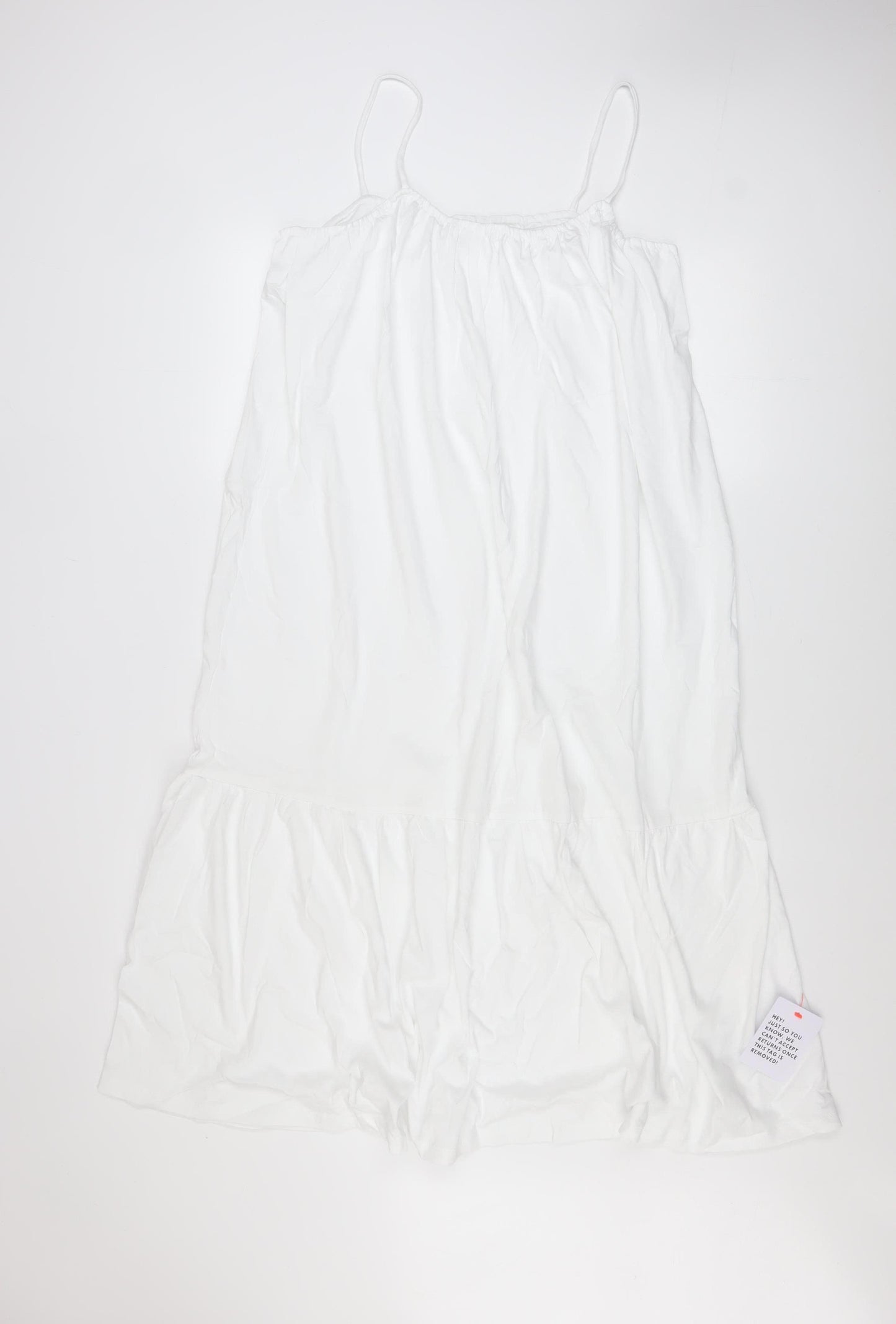 ASOS DESIGN Women’s White Cotton Midi Slip Dress Size 10