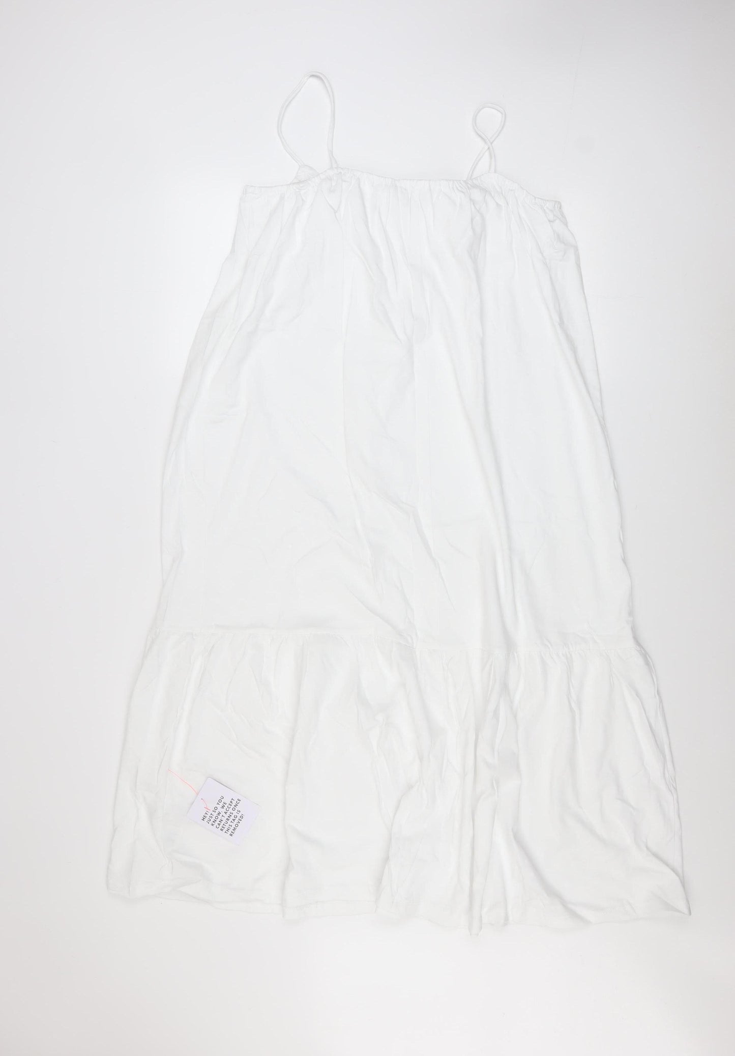 ASOS DESIGN Women’s White Cotton Midi Slip Dress Size 10