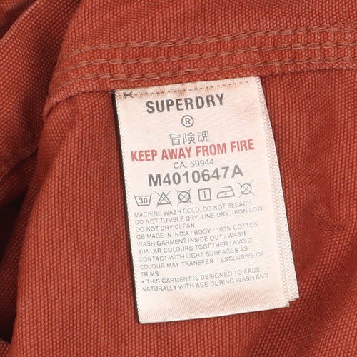 Superdry Men's Brown Canvas Workwear Jacket M Basic Style