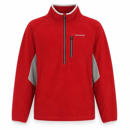 Craghoppers Men's Red Fleece Sweatshirt L 1/4 Zip Outdoor Pullover