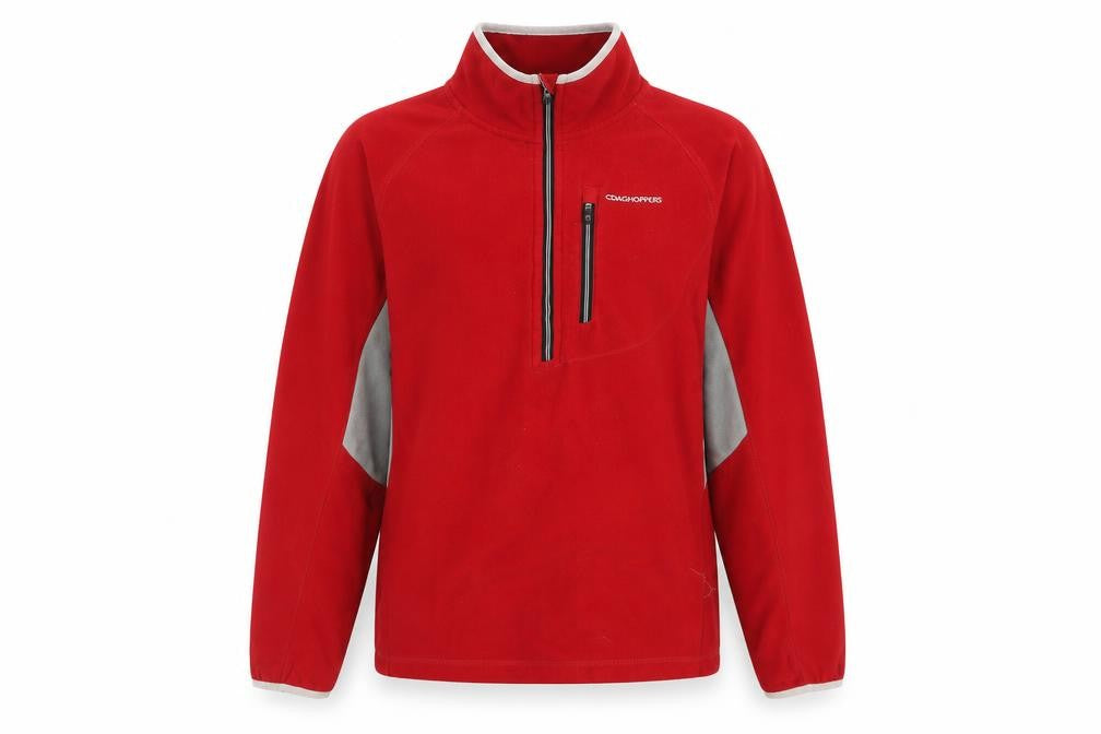 Craghoppers Men's Red Fleece Sweatshirt L 1/4 Zip Outdoor Pullover