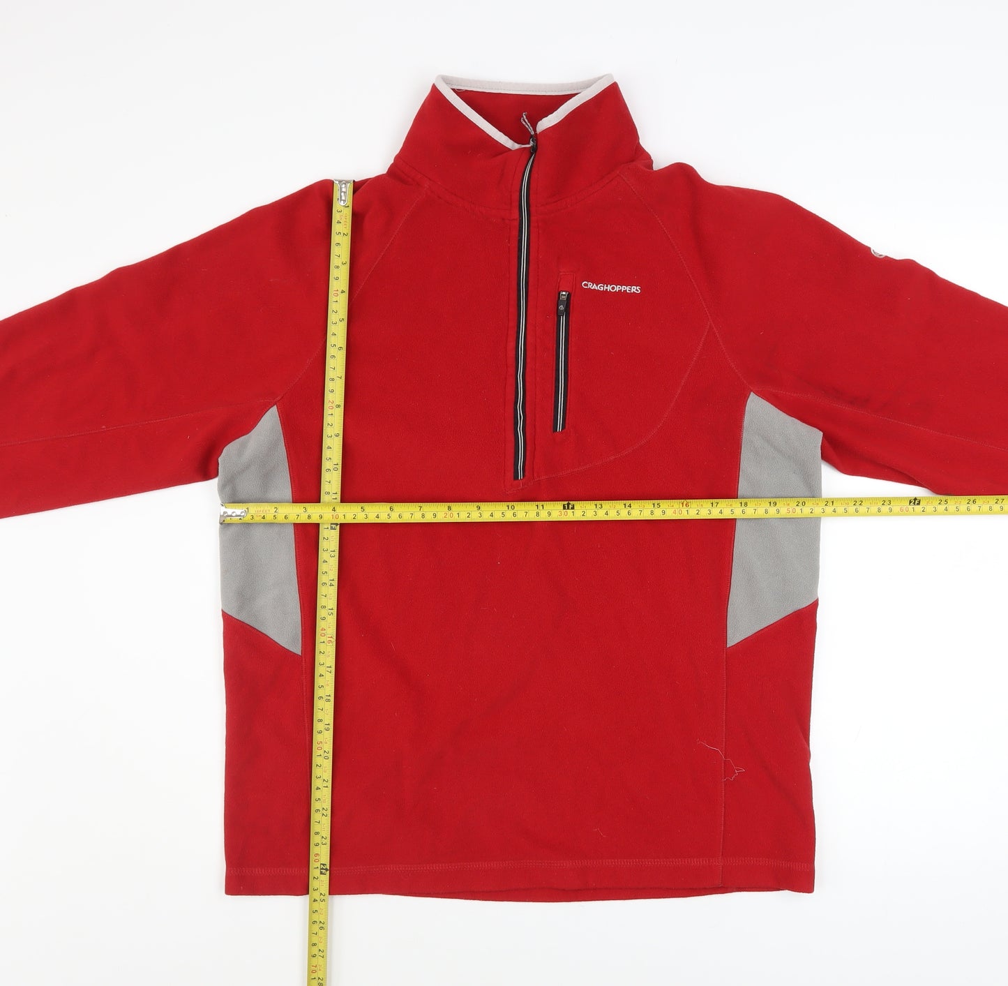 Craghoppers Men's Red Fleece Sweatshirt L 1/4 Zip Outdoor Pullover