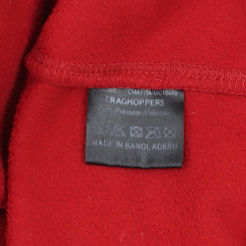 Craghoppers Men's Red Fleece Sweatshirt L 1/4 Zip Outdoor Pullover