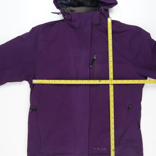 Parallel Womens Purple Waterproof Ski Jacket Size 16 Hooded Winter Coat