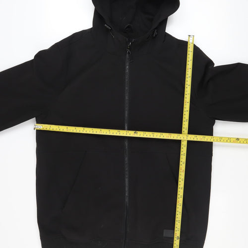 Everlast Men Black L Softshell Hooded Full Zip Jacket