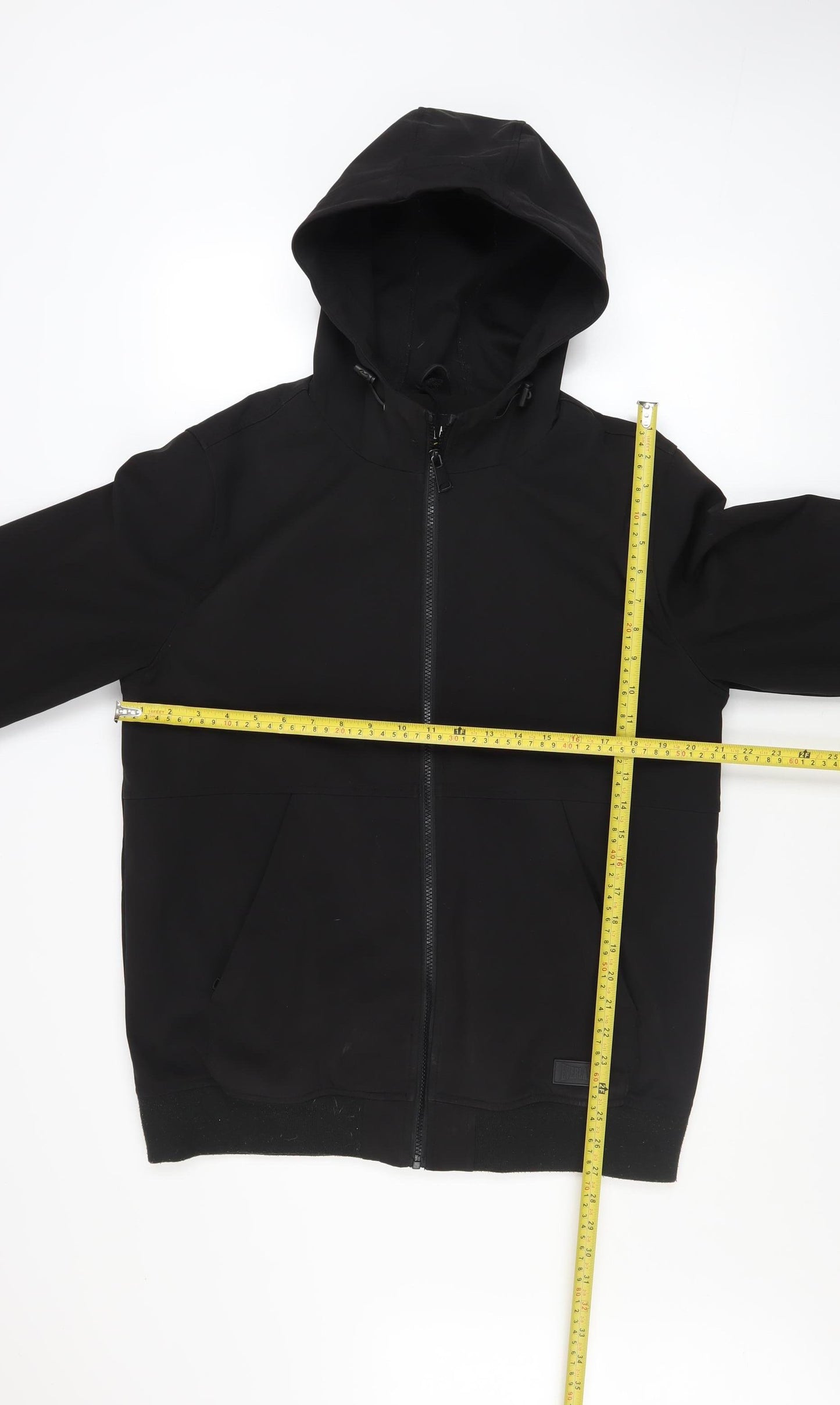 Everlast Men Black L Softshell Hooded Full Zip Jacket