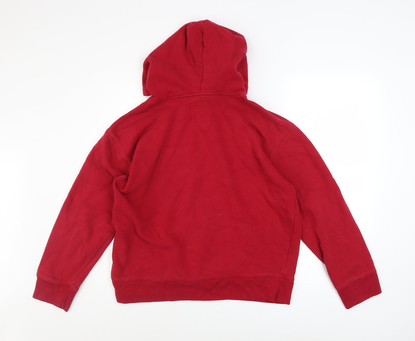 Hollister Women Red Pullover Hoodie Medium Cotton Blend Casual