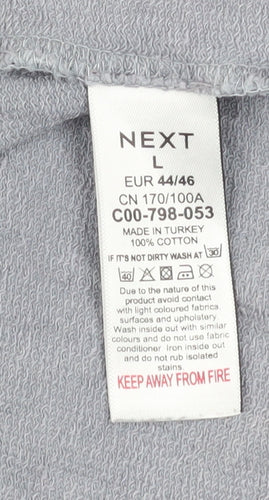 Next Women Grey Cotton Pullover Sweatshirt L Casual Relaxed Fit