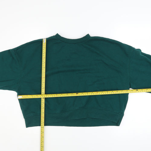 H&M Divided Women's Green Pullover Sweatshirt Size 12 Regular Fit