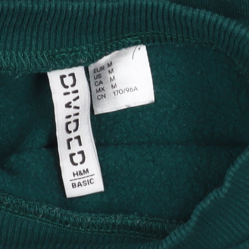 H&M Divided Women's Green Pullover Sweatshirt Size 12 Regular Fit