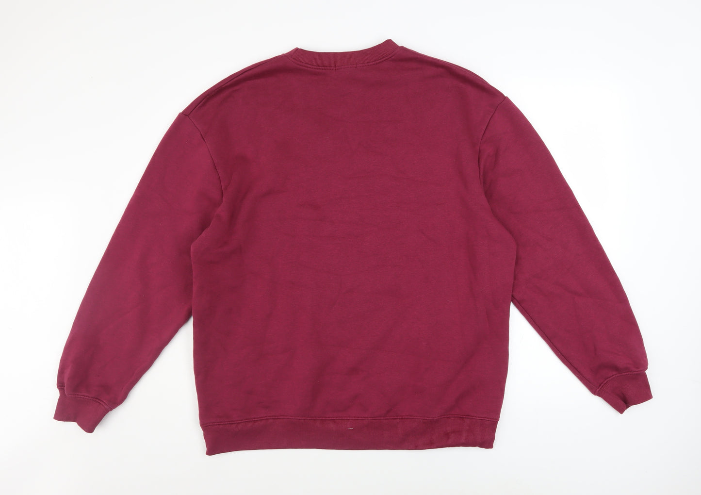 boohooMAN Men's Red XS Pullover Graphic Sweatshirt