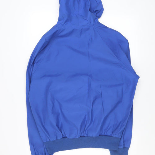 Lands' End Mens Blue Hooded Anorak Jacket Size M Regular Fit