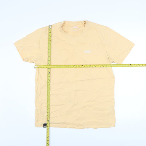 Diesel Men's Beige Cotton Crew Neck Short Sleeve T-Shirt L