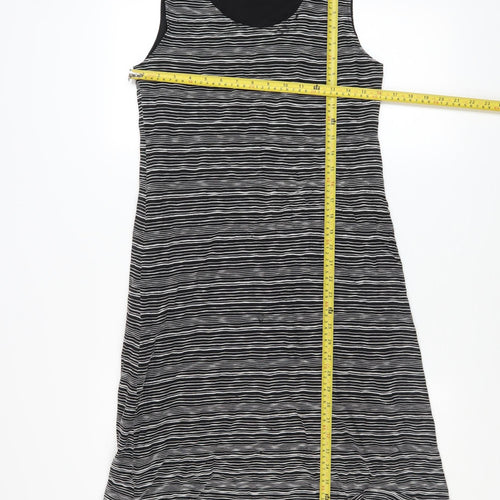 Evelin Brandt Berlin Women's Black Striped Tank Dress Size 10
