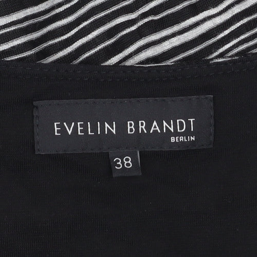 Evelin Brandt Berlin Women's Black Striped Tank Dress Size 10