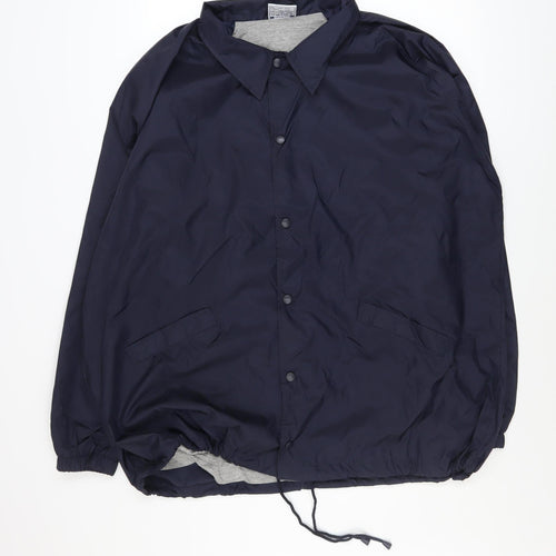Atlantic Men's Blue 2XL Windbreaker Nylon Jacket Lightweight Casual