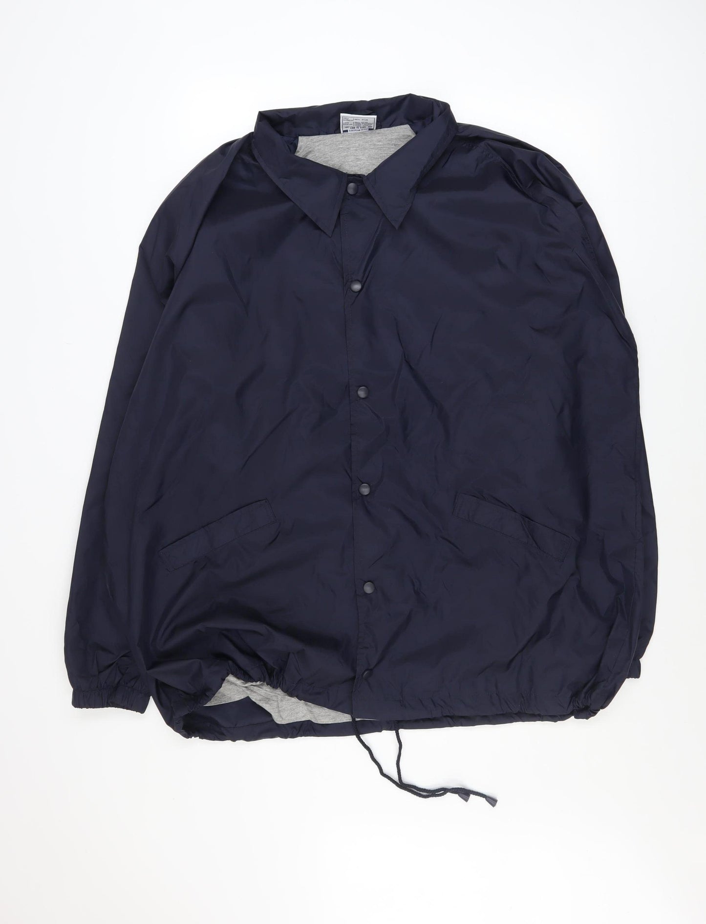 Atlantic Men's Blue 2XL Windbreaker Nylon Jacket Lightweight Casual