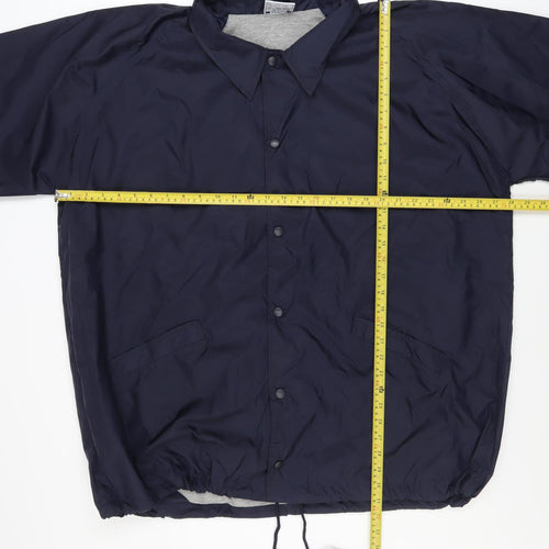 Atlantic Men's Blue 2XL Windbreaker Nylon Jacket Lightweight Casual