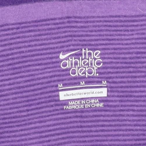Nike Men's Purple Striped Sleeveless V-Neck Casual Top Size M