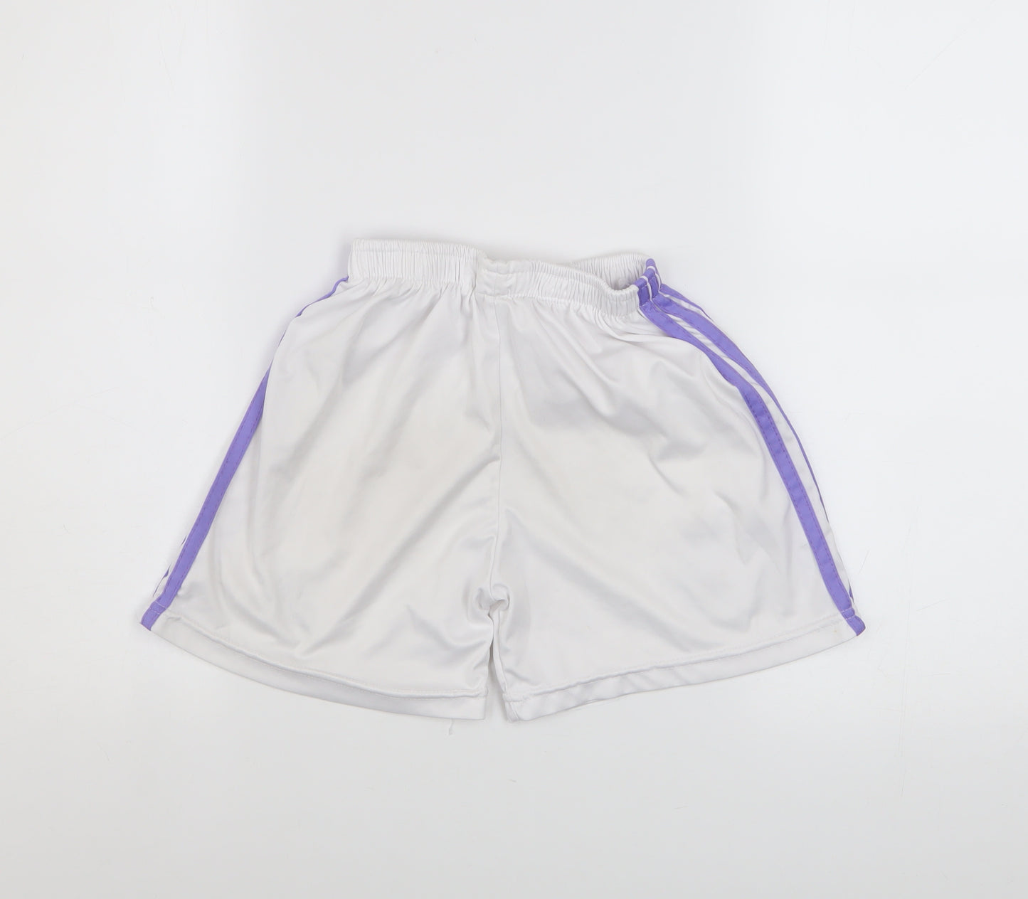 Adidas Boys White Football Shorts Size 128 Real Madrid Athletic Style